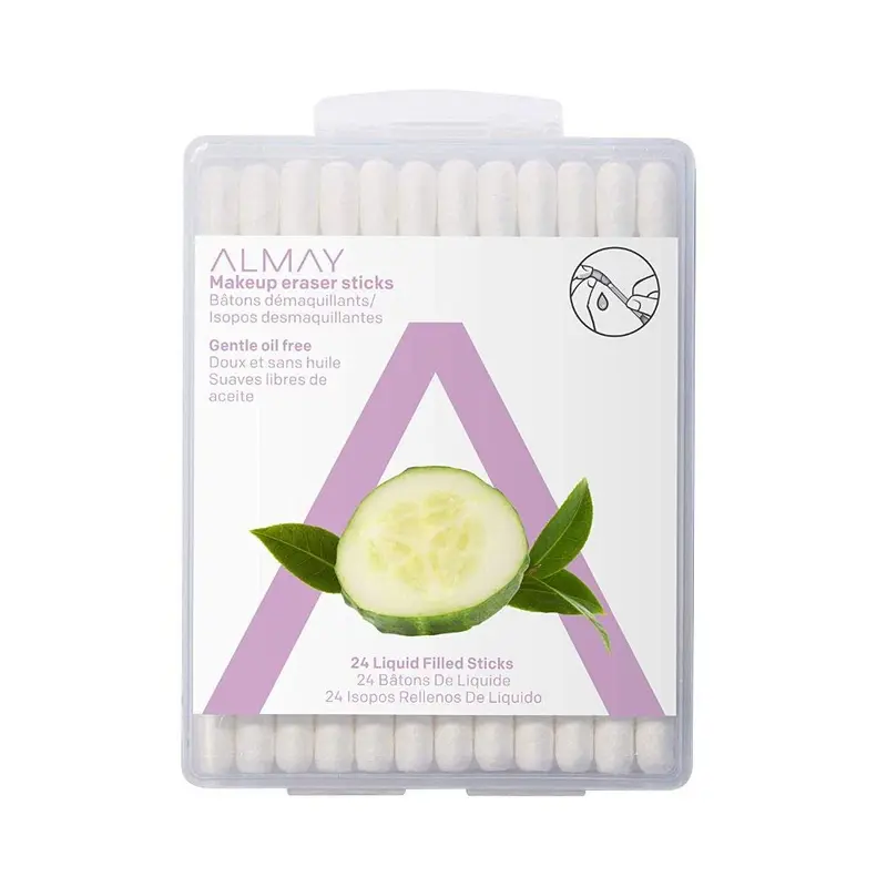 Almay Bâtonnets Démaquillant Yeux Aloé Sans Huile – Hypoallergénique, Testé Dermatologue et Ophtalmologue | Pack 24