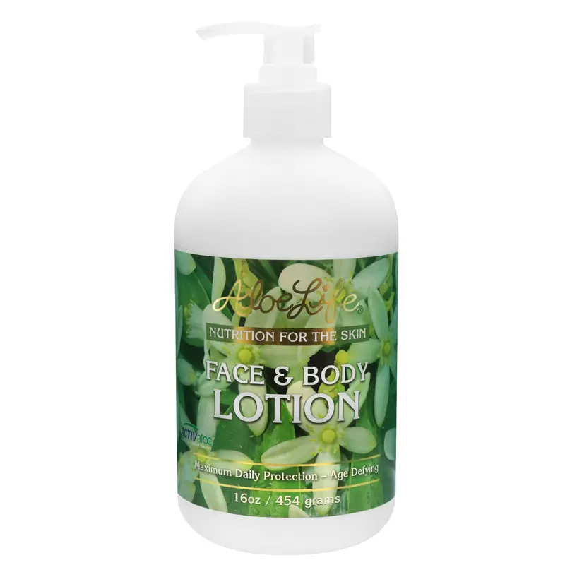 Aloe Life – Lotion Visage et Corps Concentrée Hydratante, Senteur Pamplemousse, Sans Gluten (16 oz)