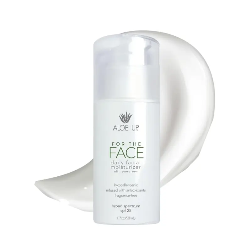 ALOE UP – Hydratant Quotidien Visage avec SPF 25, sans alcool, parfum neutre, respectueux des récifs – 1,7 oz