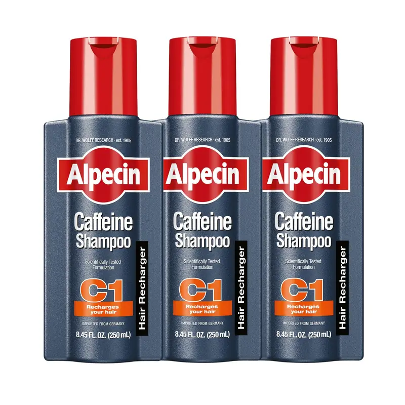 Alpecin C1 Shampoing Caféine 3×250 ml | Stimulant capillaire | Croissance naturelle et densité | Revigore le cuir chevelu