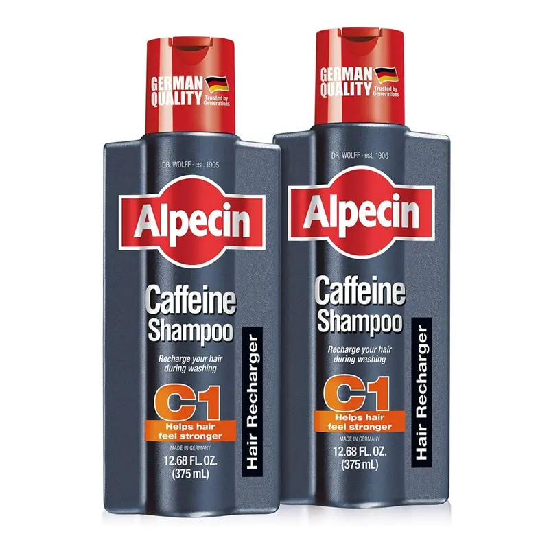 Alpecin C1 Shampoing Caféine – Stimule la croissance naturelle et l’épaisseur des cheveux (Pack de 2)