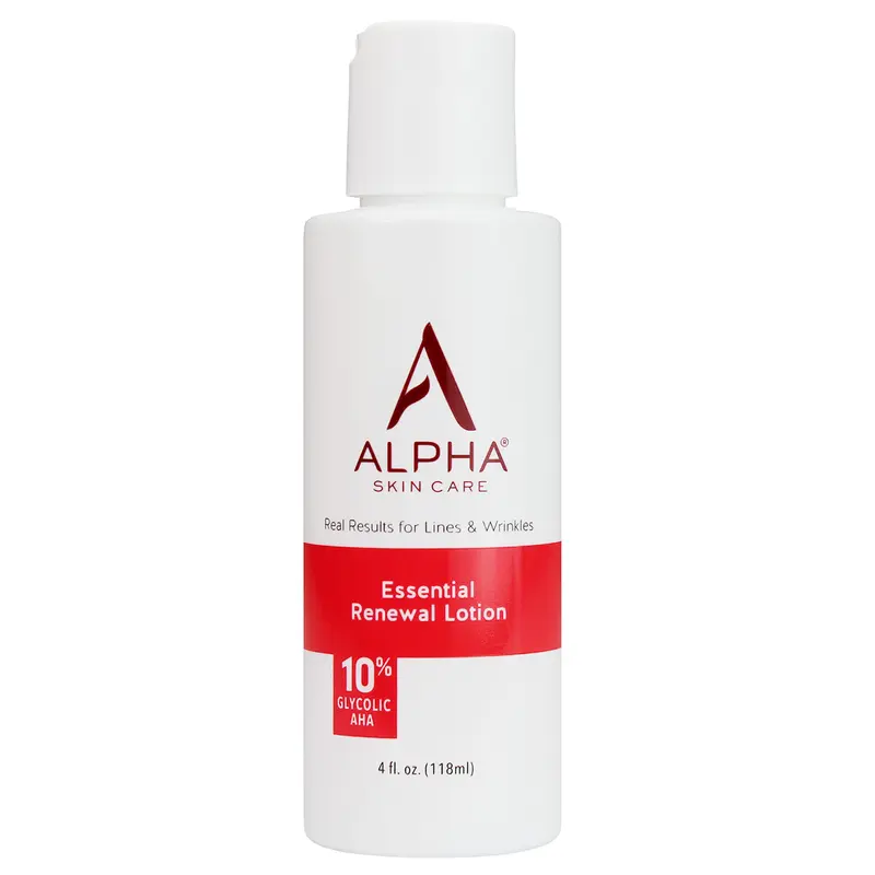 Alpha Skin Care Lotion de renouvellement essentiel – 10 % acide glycolique (AHA), anti-âge, 120 ml