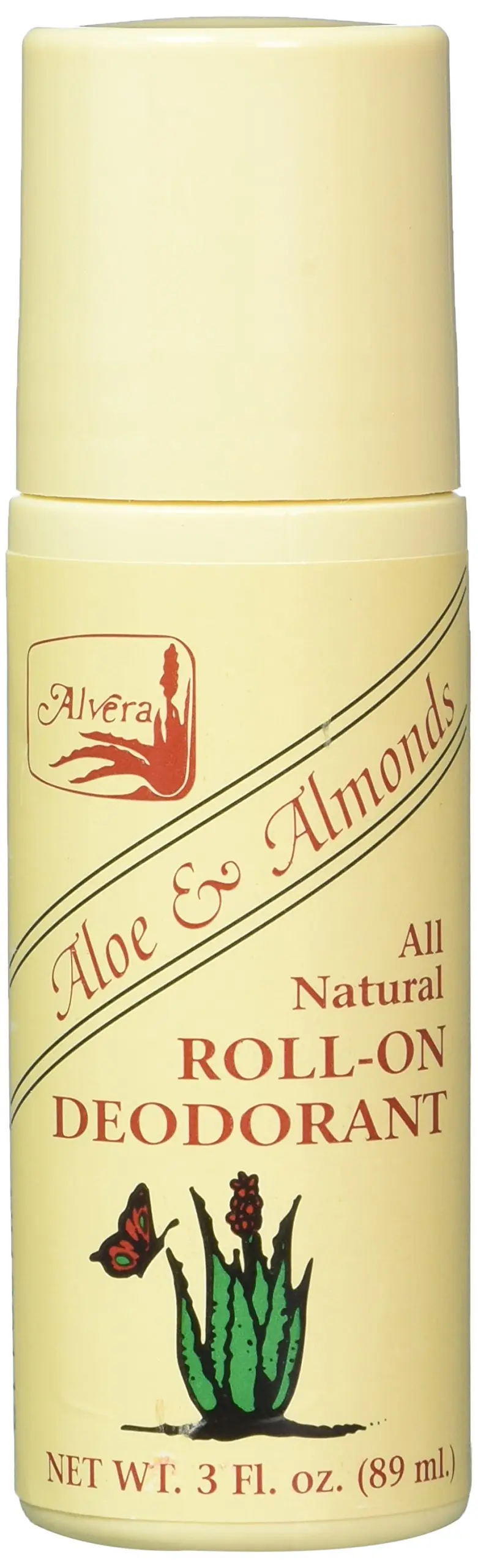 ALVERA Déodorant Roll-On Aloe et Amandes – 6×90 ml, Naturel