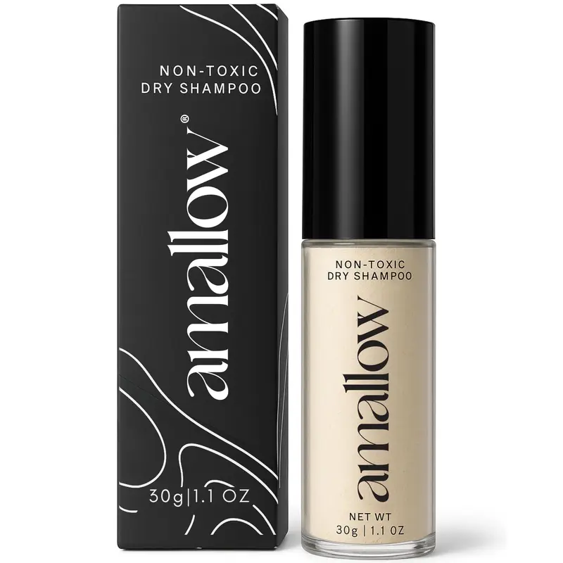 Amallow – Poudre Séche Cheveux Non Toxique, Ingrédients Organiques – Sans Talc ni Aérosol – Voyage