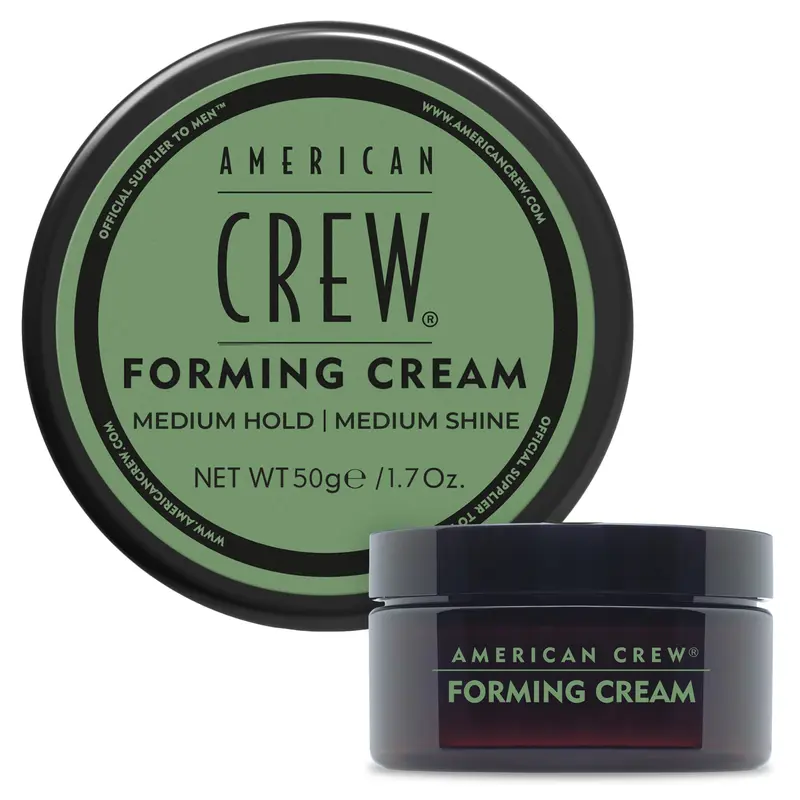 American Crew Forming Cream – Crème coiffante pour hommes, tenue moyenne et brillance, format voyage 50 ml