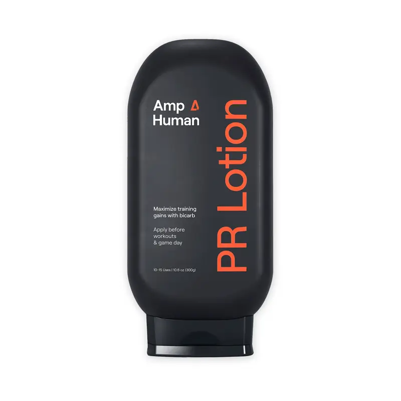 Amp Human PR Lotion – Lotion de performance et récupération au bicarbonate de sodium – 300 g – certifiée Informed Sport