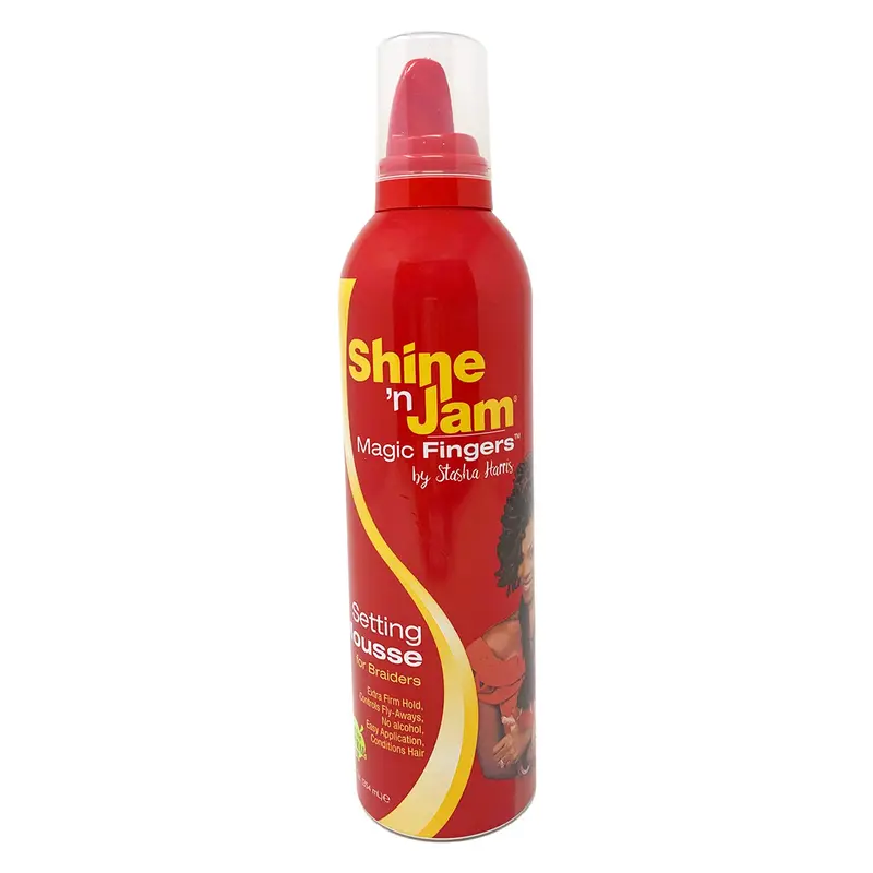 AmPro Shine-N-Jam Mousse Fixatrice Extra-Firme – Lot de 2 Pour Tresseuses