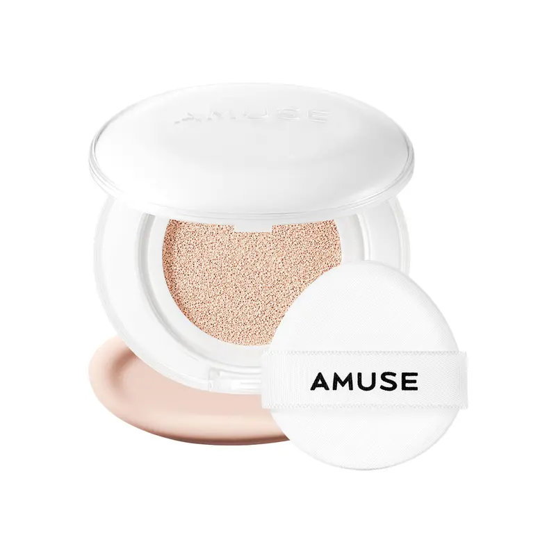 Amuse SEOUL Cushion – Fond de Teint Porcelaine 01, longue tenue, léger, semi-matte, vegan