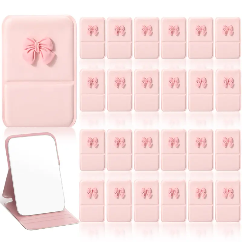 Amyhill – Miroirs pliants Coquette Noeud Rose (24 pièces) – Fêtes et Cadeaux