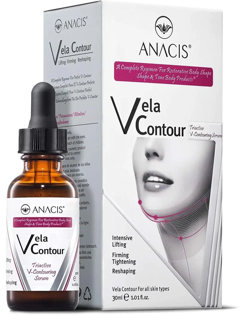Anacis Sérum Avancé pour le Cou – Ligne V et Mâchoire, Rides et Relâchement, 30 ml