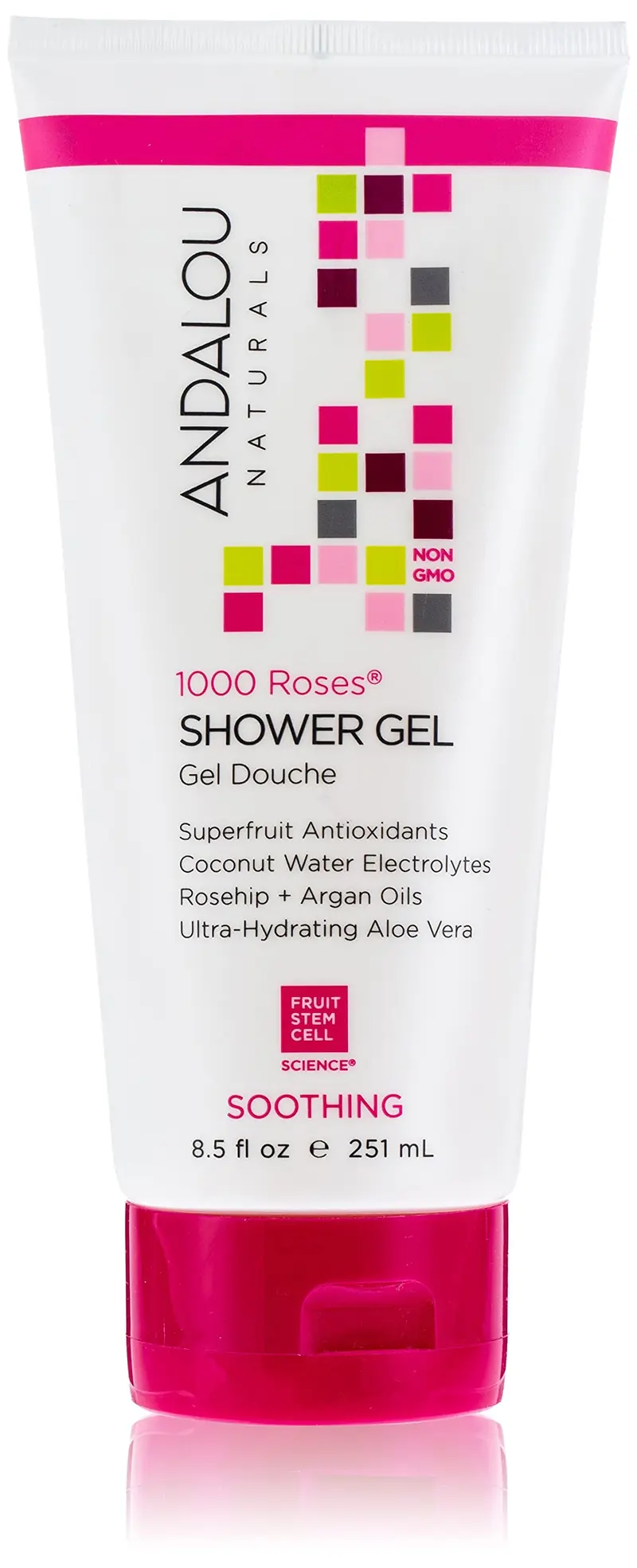 Andalou Naturals 1000 Roses Gel Douche Apaisant – 8,5 oz (250 ml)