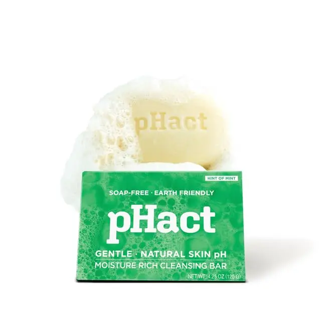 ANDREW LESSMAN pHact – Barre Nettoyante Hydratante Sans Savon à la Menthe, Lot de 3 x 4,25 oz