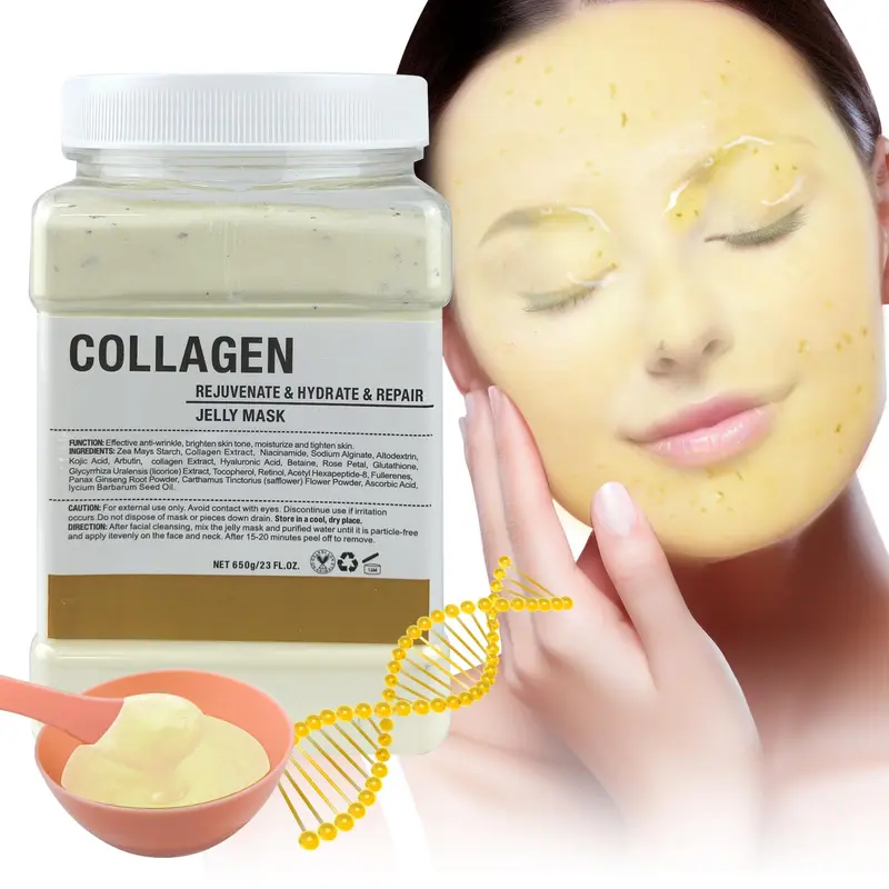 Angeland Masque Gelée Visage Professionnel – Hydratant et Éclat, À Retirer, 23 oz
