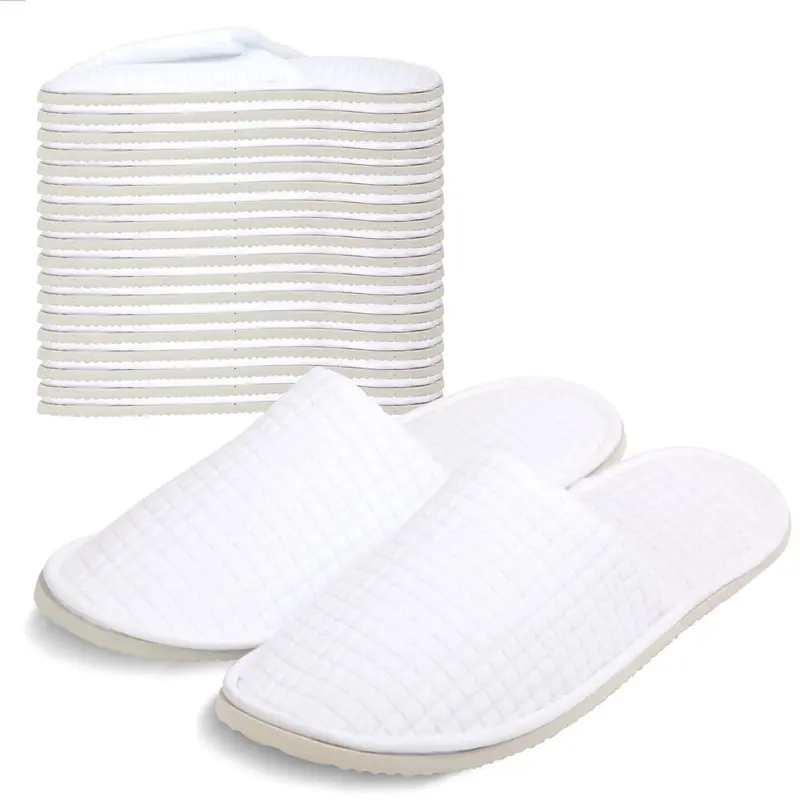 Anmerl Chaussons Jetables pour Hôtel – Lot de 10 Paires, Taille Universelle, Antidérapants, Lavables