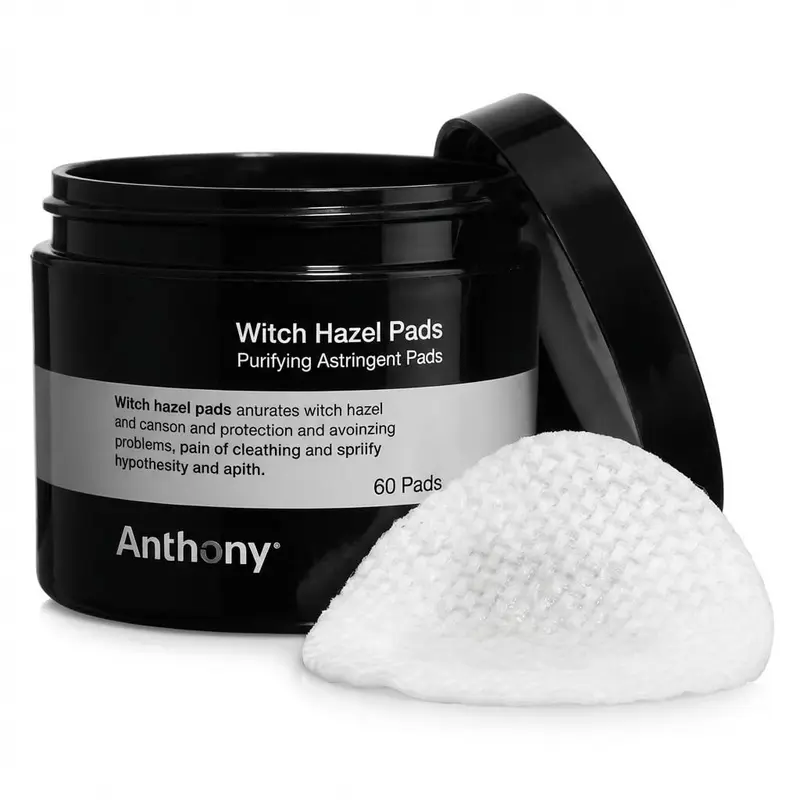 Anthony Cotons Hamamélis – Purifiant pour les pores, 60 unités, Aloe Vera et Citron-Menthe