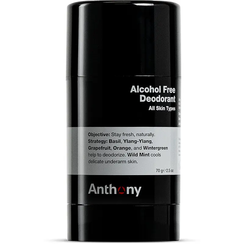 Anthony Déodorant Homme Sans Aluminium – Gel Frais Doux pour Peau Sensible, Protection Odeurs Toute la Journée – 75 ml