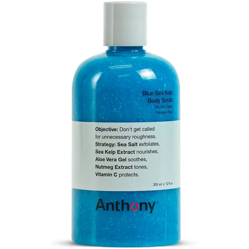 Anthony Exfoliant Corps – Gommage au Sel Marin, Vitamine C et Aloe Vera, Nettoie en Profondeur et Apaise la Peau – 12 oz