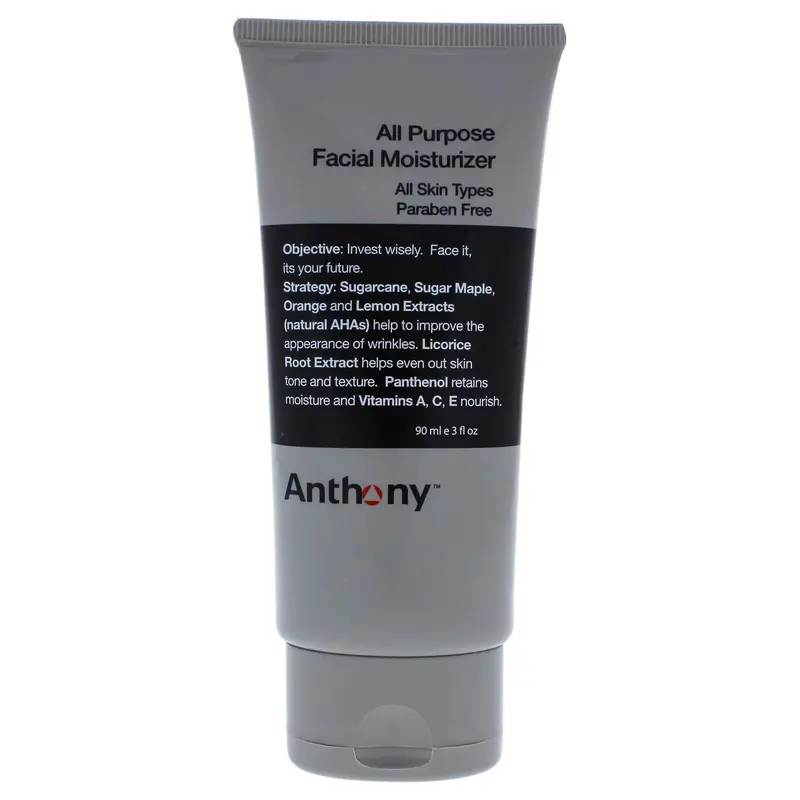 Anthony Hydratant Visage Homme – Lotion Hydratante Léger Non-Comédogène Anti-Âge – 90 ml