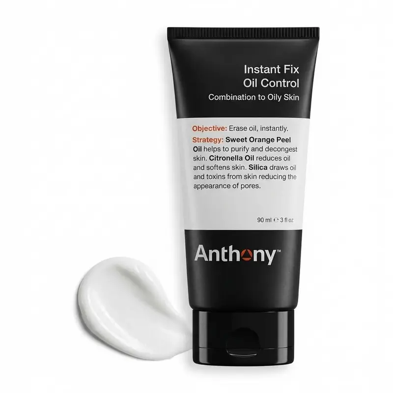 Anthony Instant Fix – Lotion Matifiante pour Homme, Contrôle de l'Huile et Réduction des Pores – 3 oz