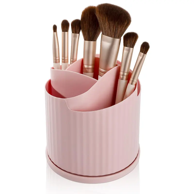 Anyoifax Porte-Maquillage Rotatif 360° – 5 Emplacements Rose