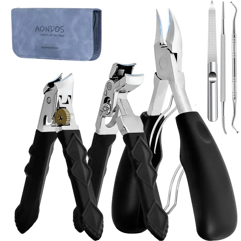 Aondos – Coupe-ongles lourds à tête inclinée et mâchoire large, ensemble 6 pièces