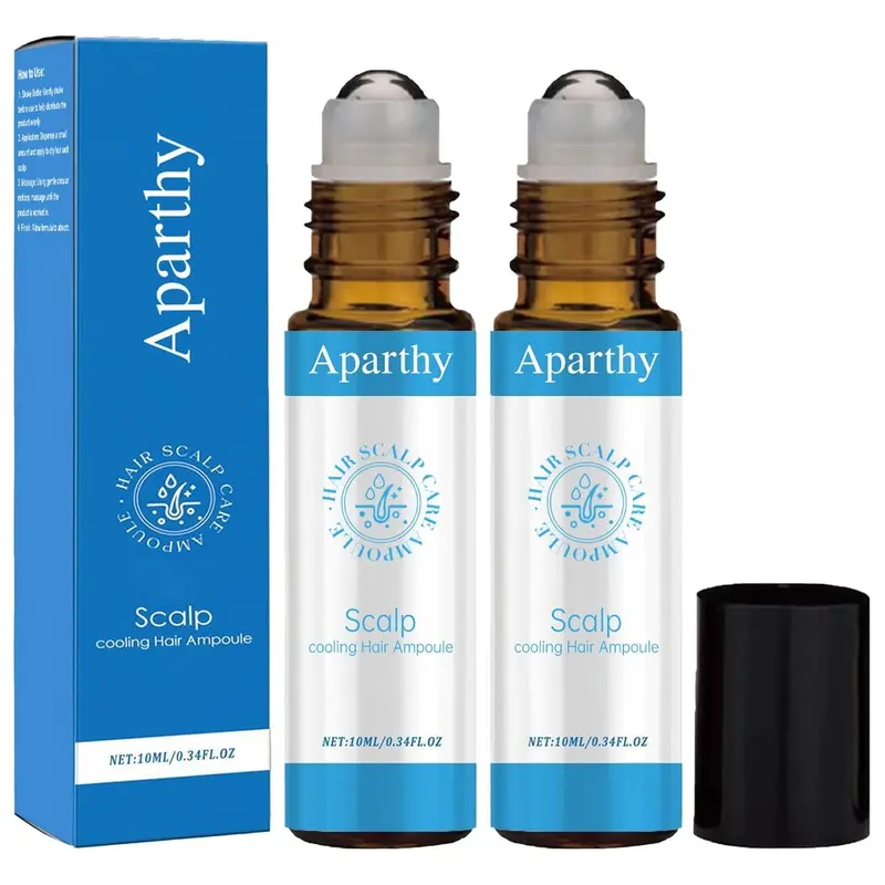 Aparthy Roll-On Croissance Cheveux – Sérum Avancé, Menthol & Camellia Oleifera, 2x10 ml