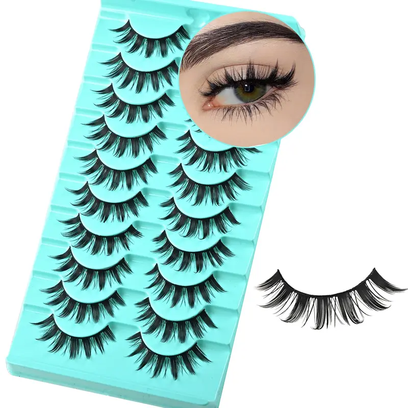 APCYUST Cils Manga – Cils Anime Naturels, Pointes Ébouriffées, 8–16 mm | Cosplay Manhwa
