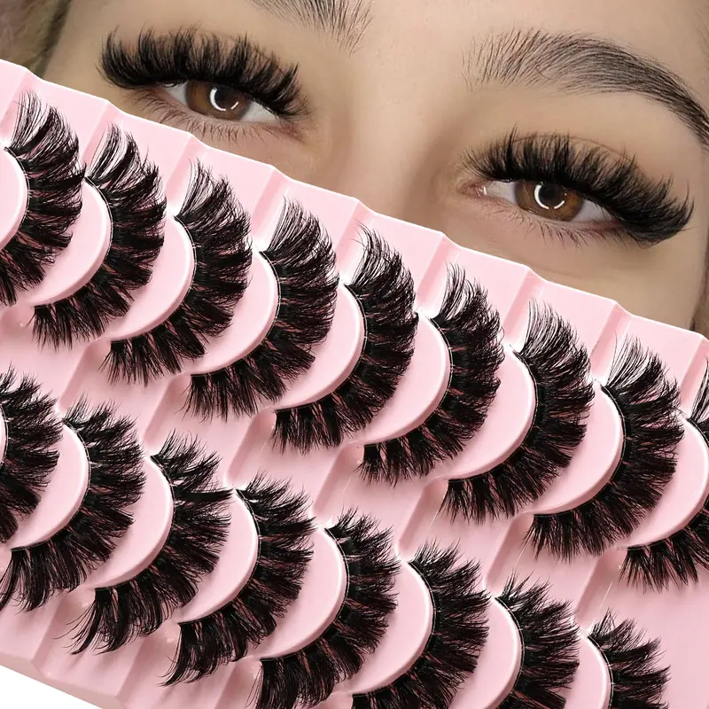 APCYUST Faux Cils Épars – Volume Naturel et Effet Œil de Chat, Bande Claire
