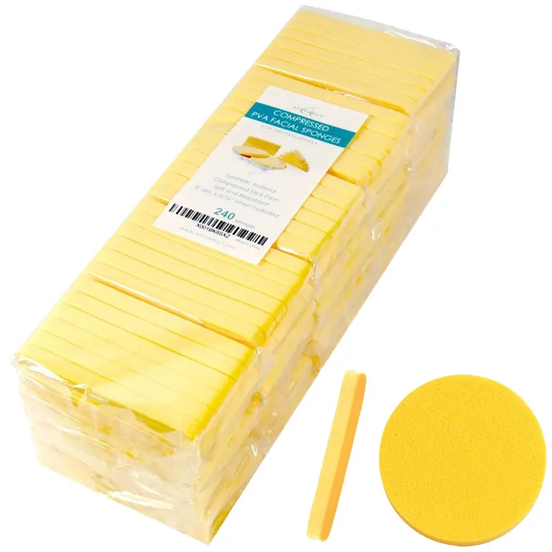 APPEARUS Éponges PVA compressées pour le visage – Pack 240, douceur et hygiène