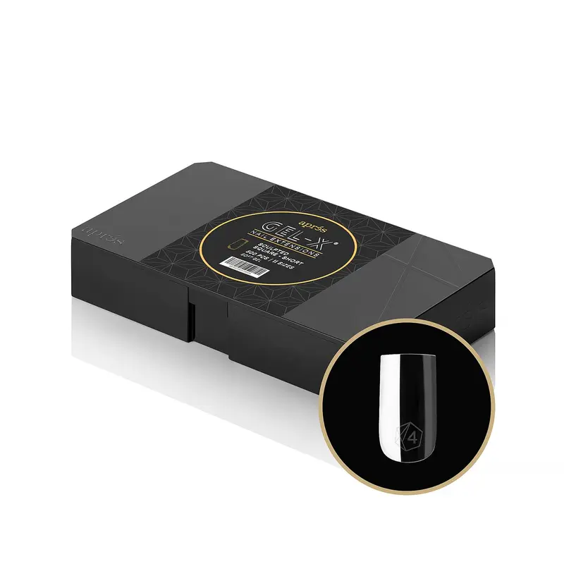 APRÉS Gel-X® – Boîte de 500 conseils Gel-X Carré Sculpté, 11 Tailles (00–9), Qualité Premium