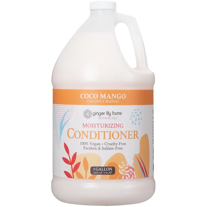 Après-shampooing hydratant Coco Mango – Ginger Lily Farms Botanicals, végan et cruelty-free, réapprovisionnement 3,785 L