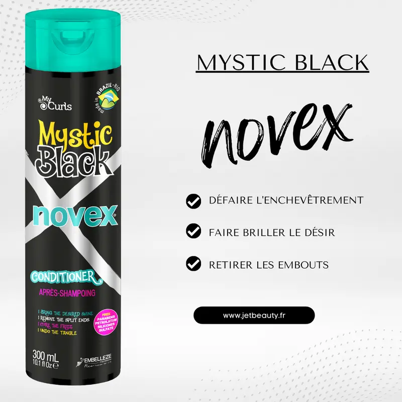 Après-shampooing mystick black novex 300ml (Conditioner)