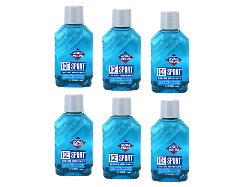 Aqua Velva Ice Sport – Après-Rasage Rafraîchissant, Lot de 6 x 3,5 oz
