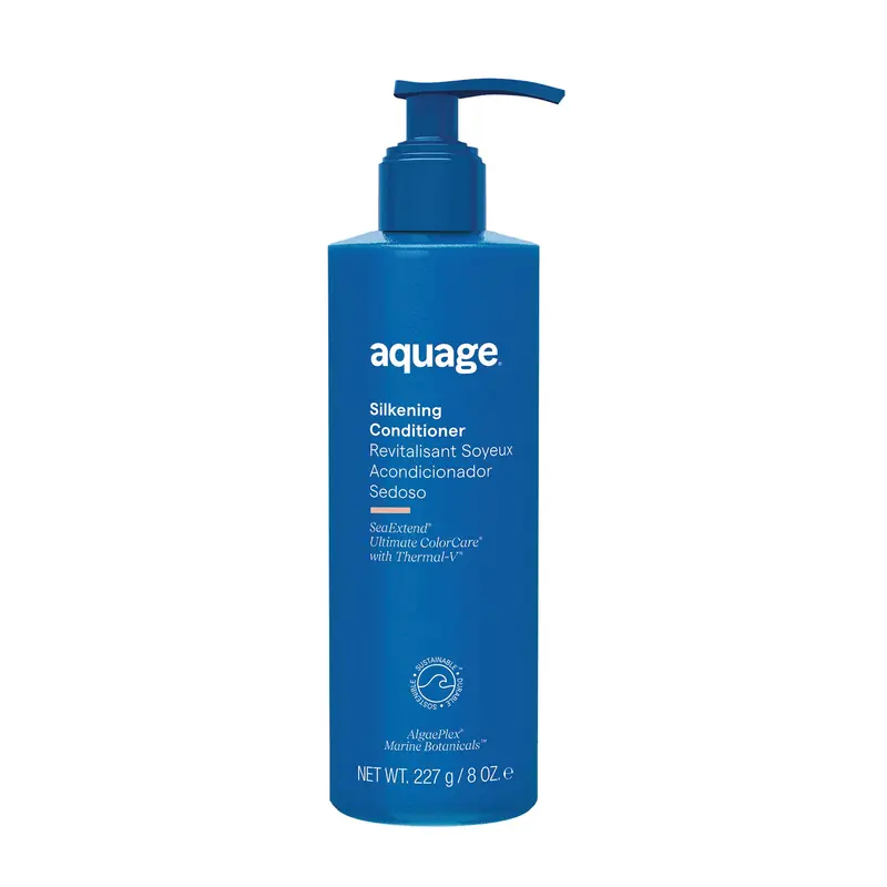 AQUAGE SeaExtend Silkening Conditioner – Démêlage facilité et coiffage lisse, sans frisottis, 8 onces