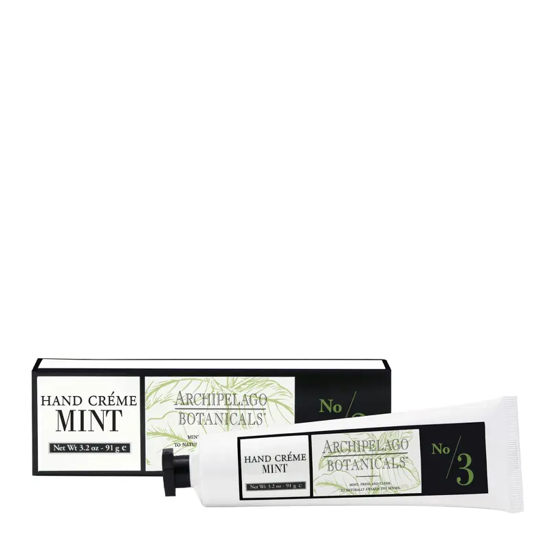 Archipelago Botanicals Morning Mint Crème Mains — Hydratation riche et légère (3,2 oz)