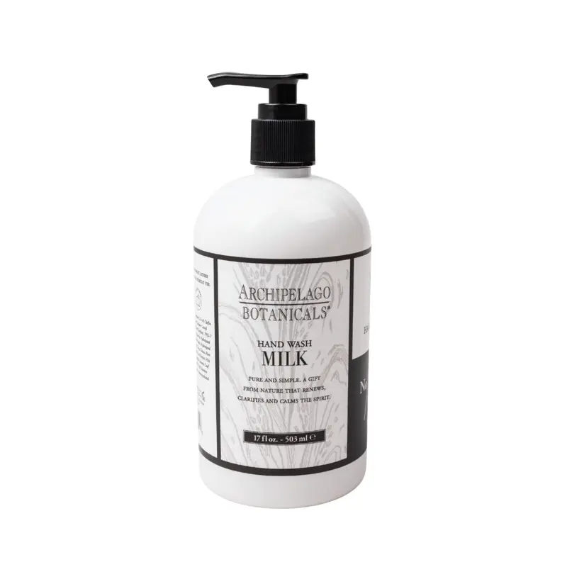 Archipelago Botanicals Savon pour les mains au lait — Hydratant quotidien avec pompe, pour cuisine ou salle de bains, 502 ml