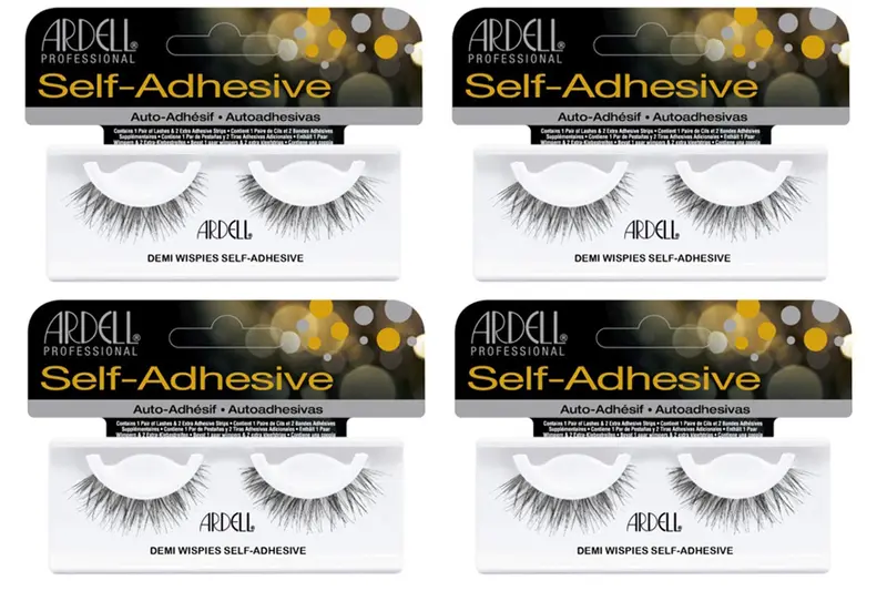 Ardell Cils Demi Wispies Auto-adhésifs — Regard Naturel et Léger, Réutilisables, 4 Paquets