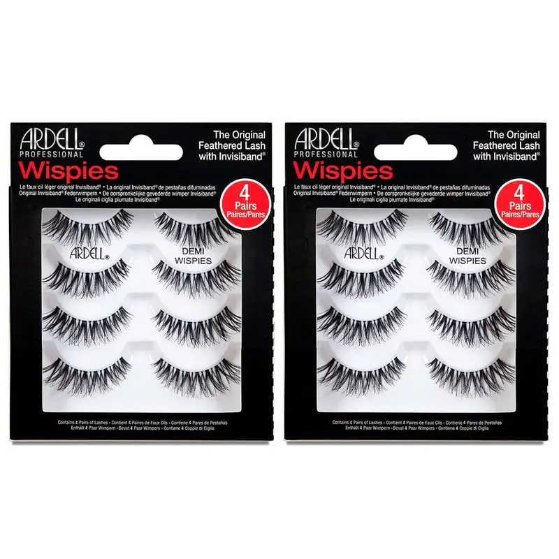 Ardell Demi Wispies Faux Cils Noir – Volume Plein et Regard Naturel, Lot 2
