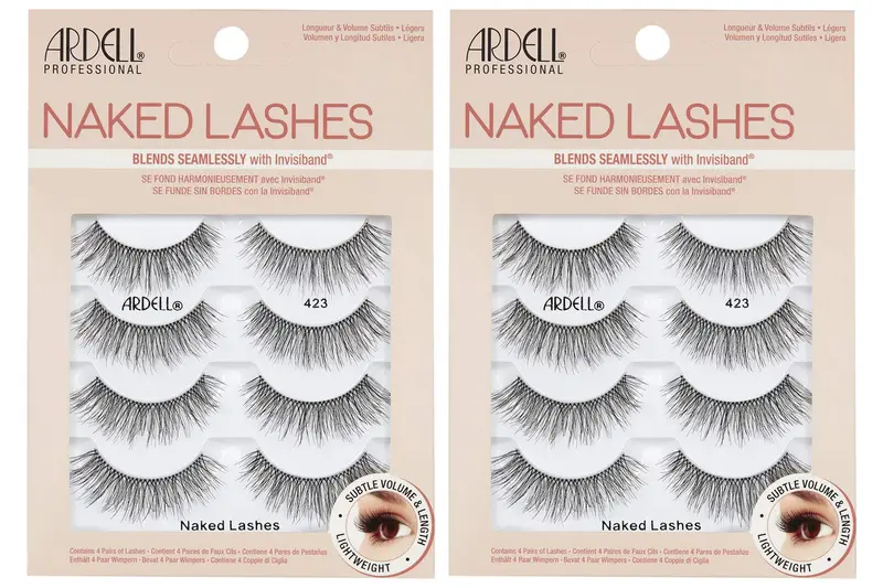 Ardell Faux Cils Naked Lashes #423 – Look Naturel pour Usage Quotidien, Lot de 2 Paquets