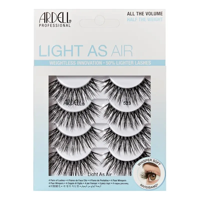 Ardell Light As Air 523 Cils – Pack de 4 Paires | Volume Léger et Confort