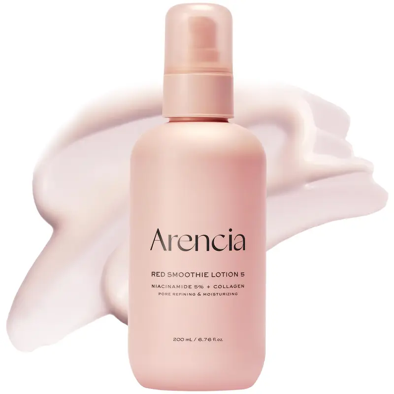ARENCIA Red Smoothie Lotion – 5% Niacinamide, Hydratation & Peptides – 200 ml