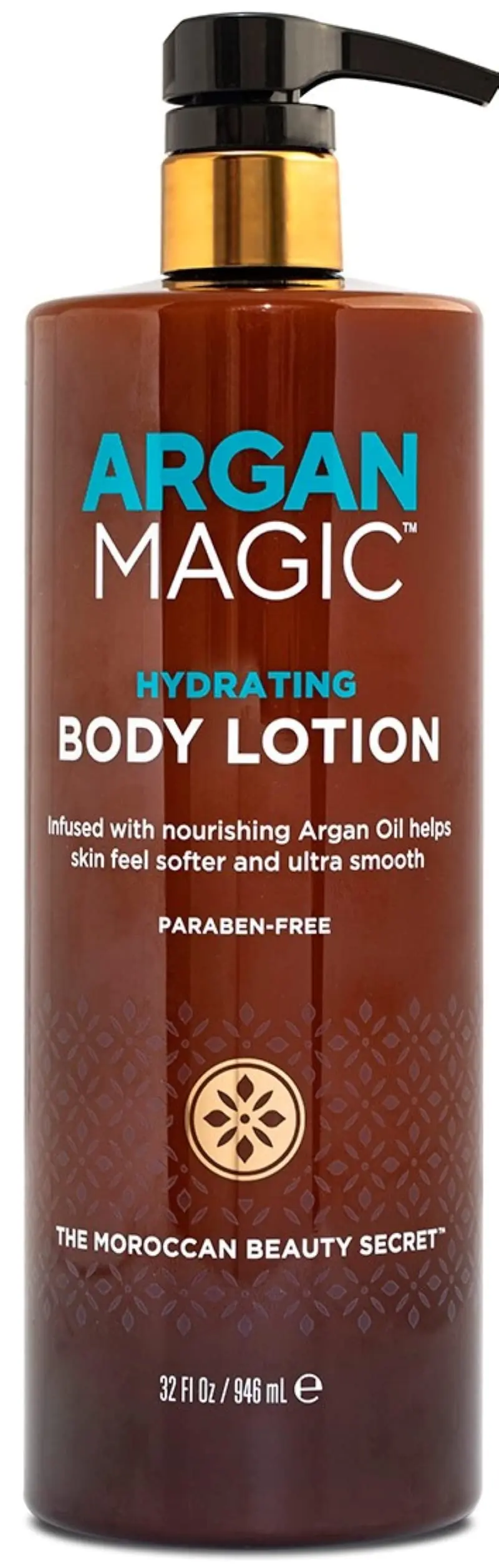 Argan Magic Lotion Hydratante Pour Corps — Huile d'Argan et Beurre de Karité, Absorption Rapide, Sans Gras, Sans Parabènes (32 oz)