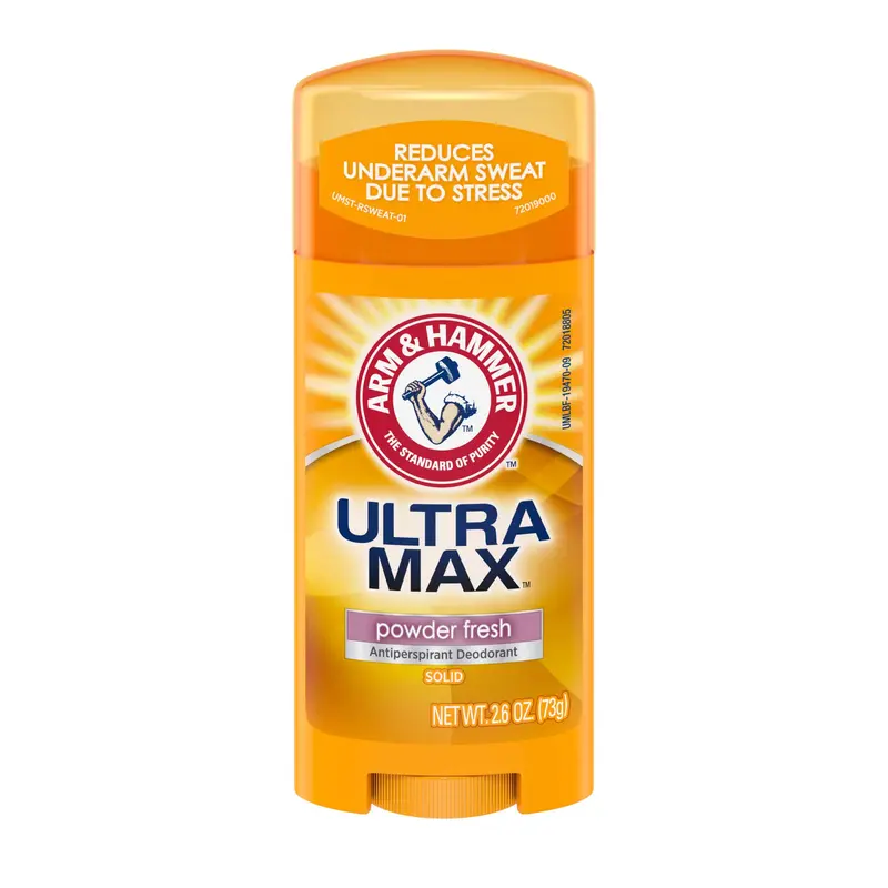 Arm & Hammer Ultra Max Déodorant Antiperspirant – Poudre Fraîche, Bâton, Lot de 6