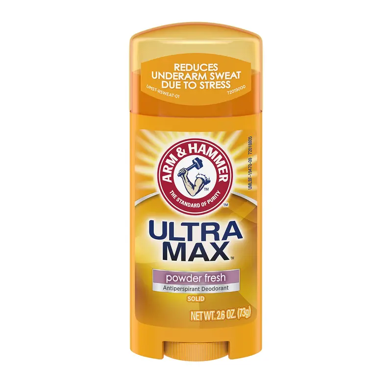 ARM & HAMMER ULTRAMAX Déodorant Anti-Transpirant Solide – Poudre Fraîche, Lot de 12, 2,6 oz