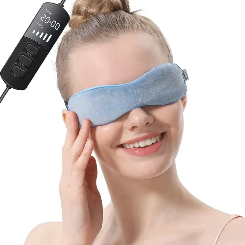 Aroma Season Masque Yeux Chauffant – Graphène, Graines de Lin, 5 Niveaux, Alimentation USB
