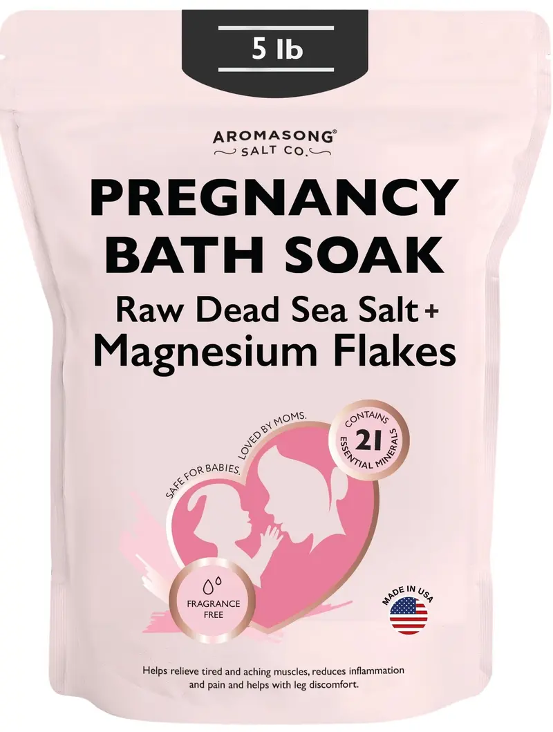 Aromasong Sels Mer Morte – Bain Grossesse 5-lb, Magnésium Pur Sans Parfum