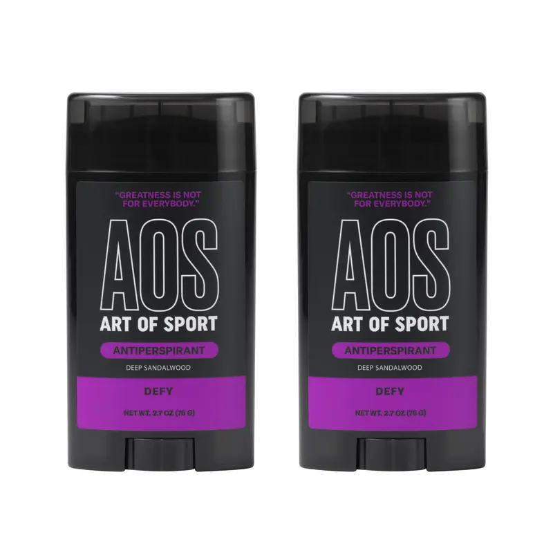 Art of Sport Defy Antiperspirant Santal – Pack de 2, 75 ml chacun, pour athlètes