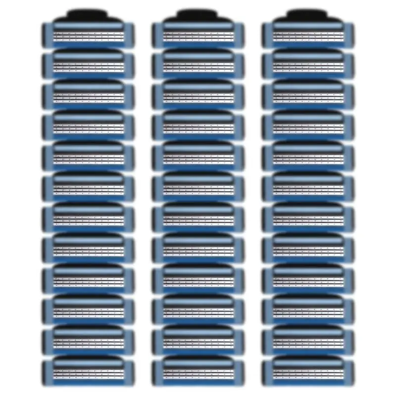 Artgol — 36 Lames de Rechange pour Rasoir GL-Mach 3 Style (Bleu) – Packs Économiques