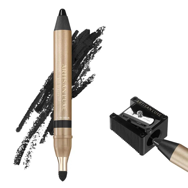 Artisan L'uxe Beauty Velvet Jumbo Crayon Yeux – Noir Minuit, Fumé en 3 Minutes, Waterproof et Longue Tenue