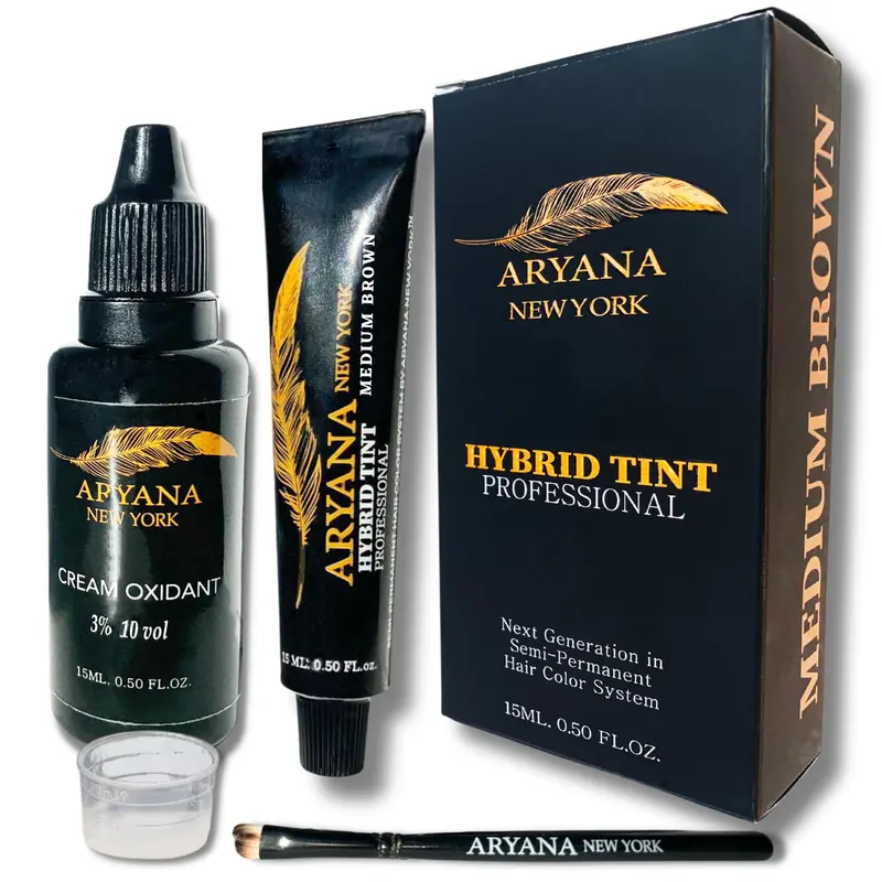 ARYANA NEW YORK Hybrid Color Kit – Coloration Crème ciblée Brun Moyen